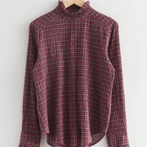 & Other Stories Plaid Tartan Button Up Blouse